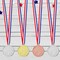 Red White Blue Striped Grosgrain Ribbon Use for Memorial Day Gift Wrapping, Party Decoration, DIY Crafting and Sewing (3/8 Inch x 50 Yard, Red, White, Blue)